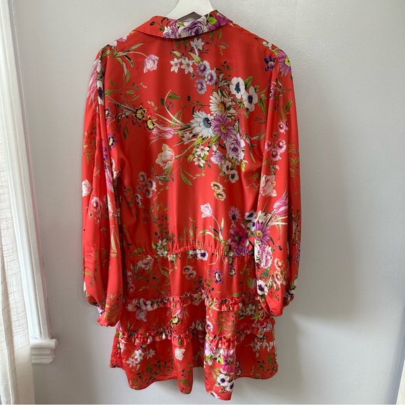Alexis Blooming Floral Print Balloon Sleeve Dress - Picture 7 of 11